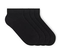 von Jungfeld 2er Set Sneaker Socken für Damen & Herren in Gr. 39-42 - Kurze Sneakersocken aus Bio-Baumwolle in Pitch Black