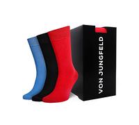 von Jungfeld - 3er Set Bunte Herren Socken - Strümpfe aus Bio Baumwolle - hochwertige Herrensocken Gr. 39-42