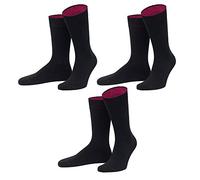 von Jungfeld - 3er Set Herren Socken - Strümpfe aus Bio Baumwolle - hochwertige Herrensocken Gr. 43-46 schwarz