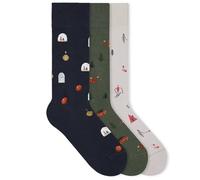 von Jungfeld - 3er Set Motiv Socken mit verschiedenen Icons - Bunte Socken in Gr.39-42