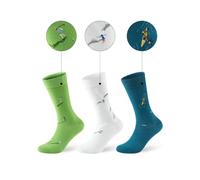 von Jungfeld Baumwollsocken Herren & Damen, bestickte Motivsocken aus Bio-Baumwolle mit Sport-Icons, buntes Socken-Geschenkset, Unisex
