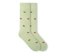 VON JUNGFELD Bio-Socken 'Watermelon', matcha green, Gr. 36/40