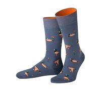 VON JUNGFELD Bio-Socken 'Ente', taubenblau, Gr. 43/46