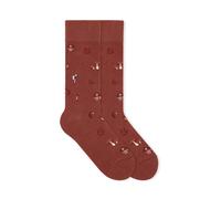 VON JUNGFELD Bio-Socken 'Farm', brick red, Gr. 43/46
