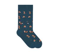 von Jungfeld - 1er Set Motiv Socken mit Fox Teal Blue Icon - Bunte Socken in Gr. 43-46