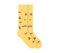 von Jungfeld - 1er Set Motiv Socken mit Moth - Daffodil Yellow Icon - Bunte Socken in Gr. 43-46
