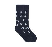 VON JUNGFELD Bio-Socken 'Snow Owl', space blue, Gr. 43/46