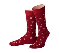 VON JUNGFELD Bio-Socken 'Vanillekipferl', bordeauxrot, Gr. 43/46