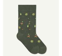 von Jungfeld Gemusterte Socken mit Herbst Icons | 1 Paar grün 39-42