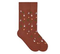von Jungfeld Gemusterte Wintersocken mit Festive Icons - Bunte Motivsocken mit Muster für Damen & Herren in Gr. 35-46 (DE/NL/SE/PL, Numerisch, 39, 42, Regular, Regular, Mulled Wine)