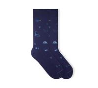 von Jungfeld - Motivsocken mit verschiedenen Icons - Bunte Socken mit Muster für Damen & Herren in Gr. 35-46 (DE/NL/SE/PL, Numerisch, 39, 42, Regular, Regular, Blueberry Dark Blue)
