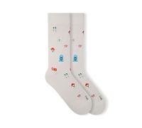 von Jungfeld - Motivsocken mit verschiedenen Icons - Bunte Socken mit Muster für Damen & Herren in Gr. 35-46 (DE/NL/SE/PL, Numerisch, 35, 38, Regular, Regular, Hiking Ivory)