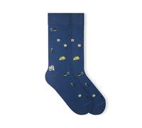 von Jungfeld - Motivsocken mit verschiedenen Icons - Bunte Socken mit Muster für Damen & Herren in Gr. 35-46 (DE/NL/SE/PL, Numerisch, 39, 42, Regular, Regular, Camper Dark Blue)