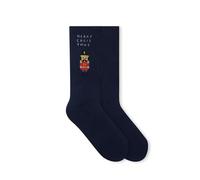von Jungfeld Tennis Weihnachts-Socken Damen & Herren Gr.35-46 - Lustige Xmas Socken mit Weihnachtsbaum, Santa, Rudolf & T-Rex - Geschenk