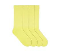 von Jungfeld Tennissocken für Damen & Herren in Gr. 35-46 - Sportsocken (Crew Socks) aus Bio-Baumwolle (DE/NL/SE/PL, Numerisch, 36, 40, Regular, Regular, Butter Yellow (2er Pack))