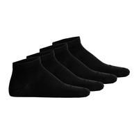 Von Jungfeld Unisex Sneakersocken, 4er Pack - Essentials Sneaker, einfarbig Schwarz 35-38