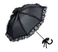 VON LILIENFELD Brautschirm Hochzeitsschirm Damen Klein Accessoire Satinstoff Malisa schwarz