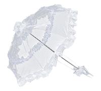 VON LILIENFELD Brautschirm Hochzeitsschirm Damen Klein Accessoire Tüll Salomea weiß