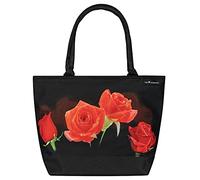 VON LILIENFELD Handtasche Blumen Rosen Bouquet Shopper Maße L42 x H30 x T15 cm Strandtasche Henkeltasche Büro