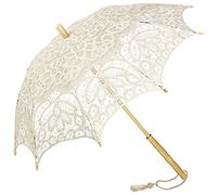 VON LILIENFELD Hochzeitsschirm Brautschirm Vivienne Spitze Deko Sonnenschirm Accessoire creme