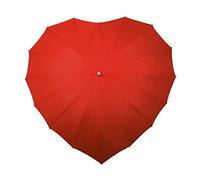 VON LILIENFELD Regenschirm Damen Sonnenschirm Brautschirm Hochzeitsschirm Herz rot