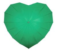 VON LILIENFELD Regenschirm Herz grün Sonnenschirm Brautschirm Hochzeitsschirm