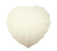 VON LILIENFELD Regenschirm Sonnenschirm Brautschirm Hochzeitsschirm Herz creme