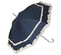 VON LILIENFELD Regenschirm Sonnenschirm Brautschirm Hochzeitsschirm Kostüm Tracht Auf-Automatik Mary Polkadots blau