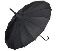 VON LILIENFELD Regenschirm Brautschirm Hochzeitsschirm Sonnenschirm Leicht Stabil Pagode Fabienne schwarz