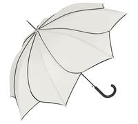 VON LILIENFELD Regenschirm Sonnenschirm Hochzeitsschirm Stockschirm Blütenform Minou Creme mit schwarzen Ziernähten
