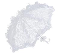 VON LILIENFELD Spitzenschirm Hochzeitsschirm Auf-Automatik Brautschirm Désirée weiß