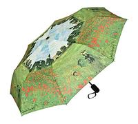 VON LILIENFELD Taschenschirm Regenschirm Claude Monet: Mohnblumenfeld Windfest Auf-Zu-Automatik Stabil Leicht Kompakt Kunst