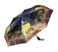 VON LILIENFELD Taschenschirm Regenschirm Vincent van Gogh: Nachtcafé Windfest Auf-Zu-Automatik Stabil Leicht Kompakt Kunst