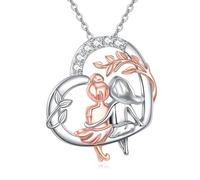 VONALA Schwestern Halskette Always My Sister Forever My Friend 925 Sterlingsilber Infinity Love Herz Anhänger Halskette Schmuck (Schwestern 02)