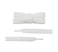 VONCYKI 5 Paar weiche, 15 mm große, dicke, flauschige Schnürsenkel, breit, flach, Plüsch, Handtuch-Schnürsenkel, Design, perfekt für Damen, Freizeit-Sneaker, Match (3972 weiß, 150 cm)