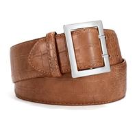 VONMELLI Breiter GüRtel Damen füR Kleid Moden LedergüRtel Goldener Schnalle TaillengüRtel Damen füR Mantel Mit Quadratischer Schnalle Braun Mit Silberner Schnalle L