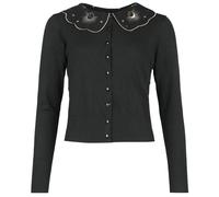 Voodoo Vixen Moon Phase Cat Emb Cardigan Cardigan schwarz in XS