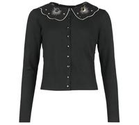 Voodoo Vixen Moon Phase Cat Emb Cardigan Cardigan schwarz in M