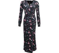 Voodoo Vixen Peacock Masquerade Maxi Velvet Dress Langes Kleid multicolor in XXL