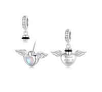 VOROCO Charm-Anhänger aus 925er-Sterlingsilber für Armband, Halskette, Charm-Anhänger für Frauen, Mutter, Tochter, Oma, Familie, Freunde, Schmuck, Geschenk (Silbernes Haustier-Gedenken)