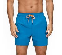Vorvowry Badehose Herren Badehosen Schnelltrocknend Schwimmhose Atmungsaktiv Badeshorts mit Meshfutter und Versteckte Reißverschlusstasche Bademode Männer Boardshorts Pfauenblau L