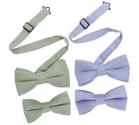 VOSSOT Fliege Mintgrün Herren 2er Set Unisex Fliege aus Cord für Hochzeit, Party, Abschlussball, Feier, Trauzeugen Stilvolle Fliegen in Hellblau & Mintgrün für Männer, Kinder & Jugendliche