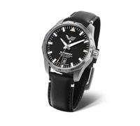 Vostok Europe 125A747 Rocket N1 Automatik Herrenuhr Edelstahl mit Lederband und Sichtboden