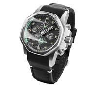 Vostok Europe Atomic Age Oppenheimer Multifunktions-Herrenuhr mit 2 Bändern in verschiedenen Varianten, Schwarz, Armband: