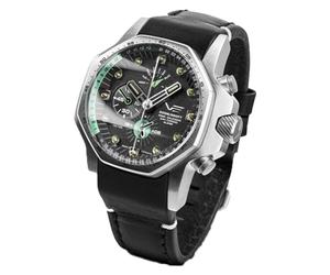 Vostok Europe Atomic Age Oppenheimer Multifunktions-Herrenuhr mit 2 Bändern in verschiedenen Varianten, Schwarz, Armband: