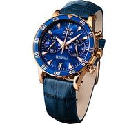 Vostok Europe Uhren VK64-515B670 Damenuhr Chrono mit 3 Armbändern Undiné Lady Line Blau