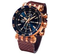 Vostok Europe Uhren VK61-575B590 Herren-Chronograph Energia Rocket Braun/Blau