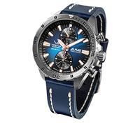 Vostok Europe Chronograph »Almaz 320A675-L Herrenuhr Lederband Blau 47 mm«