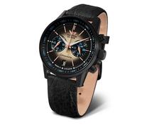Vostok Europe Herrenuhr GAZ 14 Limousine Chronograph Schwarz/Beige VK64-560C691