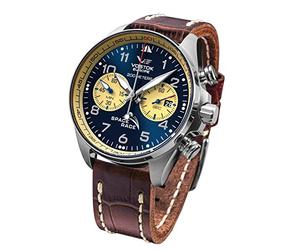 Vostok Europe Herrenuhr Space Race Chronograph Braun/Blau 6S21-325A667